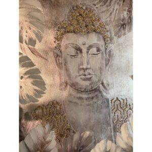 køb Buddha maleri / billede grå 78 x 78